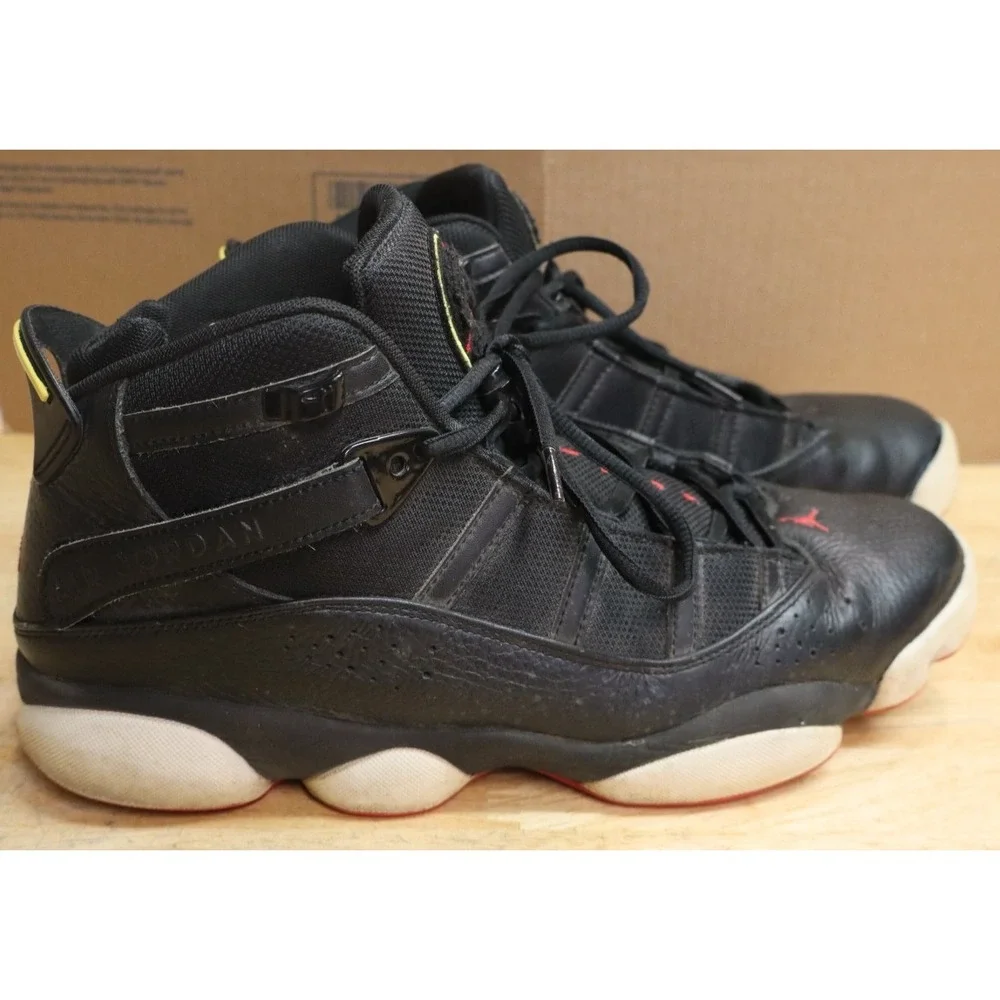Air Jordan 6 Rings Shoes Black Red‎ White 